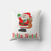 フェリズ·ナタール·ポルトガル·クリスマス·サンタ クッション (裏面)