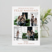 フェリズ・ナビダット マルチフォト ローズゴールド 箔シーズンカード (立ち正面)