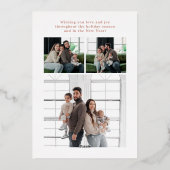 フェリズ・ナビダット マルチフォト ローズゴールド 箔シーズンカード (裏面)