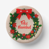 フェリズ・ナビダッドはメリー・クリスマス・リース・ボウをセット。 ペーパーボウル (正面)