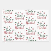 フェリズ・ナビダッドスペインのクモダンリスマス ラッピングペーパーシート (正面)