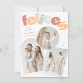 フェリズ・ナビダッドスペインのクリスマス写真コラージュ シーズンカード (正面)