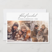 フェリズ・ナビダッドスペインのクリスマス写真コラージュ シーズンカード (正面)