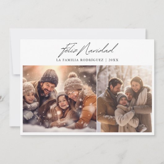 フェリズ・ナビダッドスペインのクリスマス写真コラージュ シーズンカード (正面)