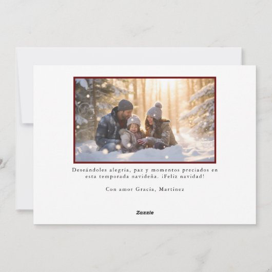 フェリズ・ナビダッドスペインのクリスマス写真コラージュ シーズンカード (裏面)