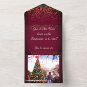 フェリズ・ナビダッドスペインのクリスマス挨拶 オールインワン招待状 (内側)