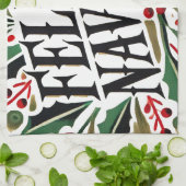 フェリズ・ナビダッドスペインの・メリー・クリスマス キッチンタオル (折り畳み)