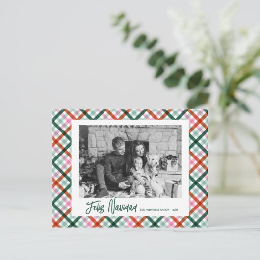 フェリズ・ナビダッドモダンクリスマスハガキ シーズンポストカード (スタンド正面)