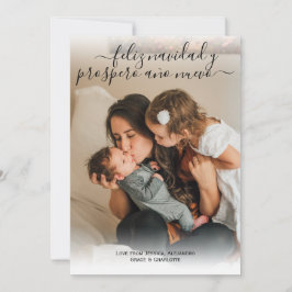 フェリズ・ナビダッドモダンクリスマスフォトカード 招待状