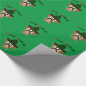 フェリズ・ナビダッド！かわいいサル ラッピングペーパー (角)