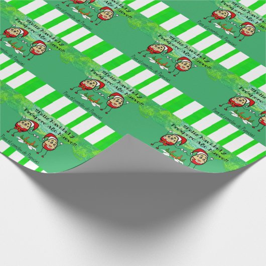 フェリズ·ナビダッド·クリスマス·パラ·コメロン·ポプサス ラッピングペーパー (角)