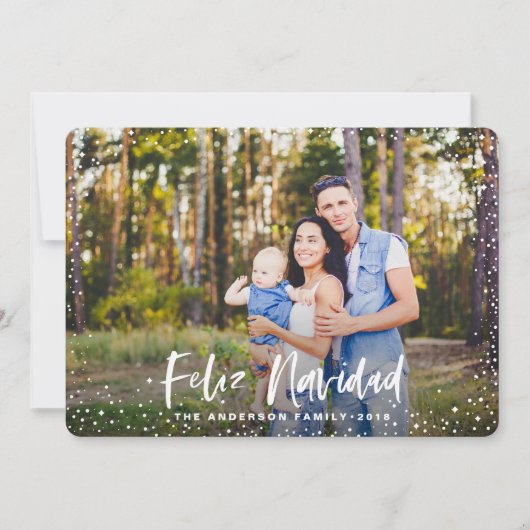 フェリズ・ナビダッド・スターズ写真・ホリデー・カード シーズンカード (正面)