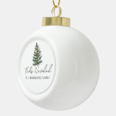 フェリズ・ナビダッド – メリークリスマスツリーとライト セラミックボールオーナメント (右)