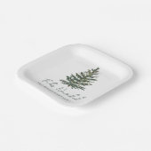 フェリズ・ナビダッド – メリークリスマスツリーとライト ペーパープレート (傾斜あり)