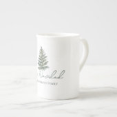 フェリズ・ナビダッド – メリークリスマスツリーとライト ボーンチャイナマグカップ (正面右)