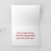 フェリズ・ナビダッド・メリー・スペインのクリスマスin and snow シーズンカード (内部)