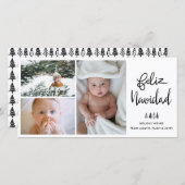 フェリズ・ナビダッド |手書きの台本の祝日の写真 シーズンカード (正面/裏面)