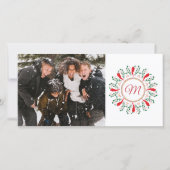 フェリズ・ナビダッド 赤いチリペッパーの写真 ホリデーカード (正面)