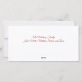 フェリズ・ナビダッド 赤いチリペッパーの写真 ホリデーカード (裏面)