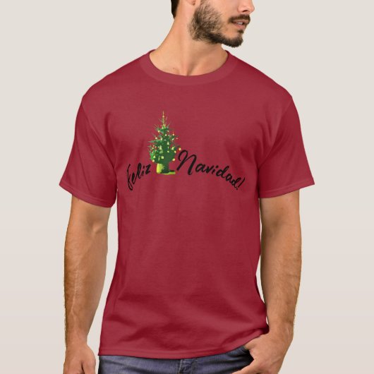 フェリズ・ナビダッド！ arbol de navidad T-Shirt Tシャツ (正面)