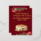 フェリズ・ナビダードクリスマスからコメロン・ド・プピュサスI 箔シーズンポストカード (正面/裏面)