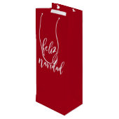 フェリズ・ナビダードクリ赤と白スマス ワインギフトバッグ (裏面アングル)