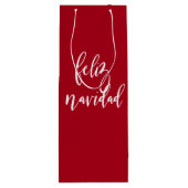 フェリズ・ナビダードクリ赤と白スマス ワインギフトバッグ (裏面)