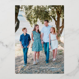 フェリズ・ナビダードフォイルのクリスマスフォトカード 箔シーズンカード