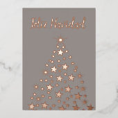 フェリズ・ナビダー クリスマスツリー 星 ローズゴールド    箔シーズンカード (正面)