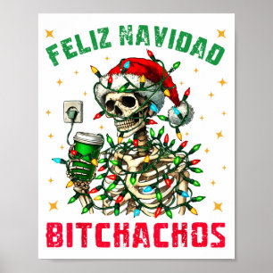 フェリズ・ナビダ・アチョスTシャツ メリークリスマス イルミネーション ポスター
