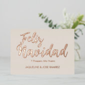 フェリズ・ナビダ  スペイン製 ゴールドホイル ホリデー カード (立ち正面)