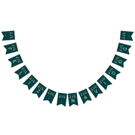 フェリズ・ナビドッグスペインの、クリスマスパーティー バンティングフラッグ (全)