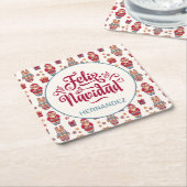 フェリズ・ナビドパーソナライズされたー スクエアペーパーコースター (アングル)