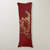 フェリズ・ナヴィダスペインのー・クリスマスブルゴーニュと金ゴールド ボディピロー (正面縦)