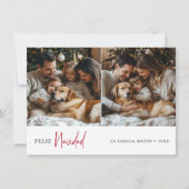 フェリズ・ナヴィダスペインの・クリスマスグリーン写真 シーズンカード (正面)