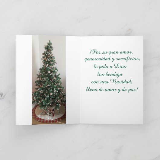 フェリズ・ナヴィダッドはパドレスを手に入れた。スペインのクリスマスカード カード (内部)