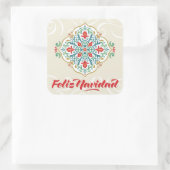 フェリズ・ナヴィダメキシコスペインの言語クリスマス スクエアシール (バッグ)