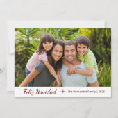 フェリズ・ナヴィダモダンド家族写真クリスマス シーズンカード (正面)