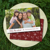 フェリズ・ナヴィダモダンド家族写真クリスマス シーズンカード