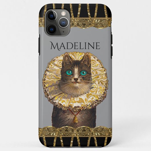 フェリセットブルーシック子猫モノグラム Case-Mate iPhoneケース (裏面)