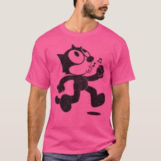 フェリックスザキャットレトロ暗くなった Tシャツ