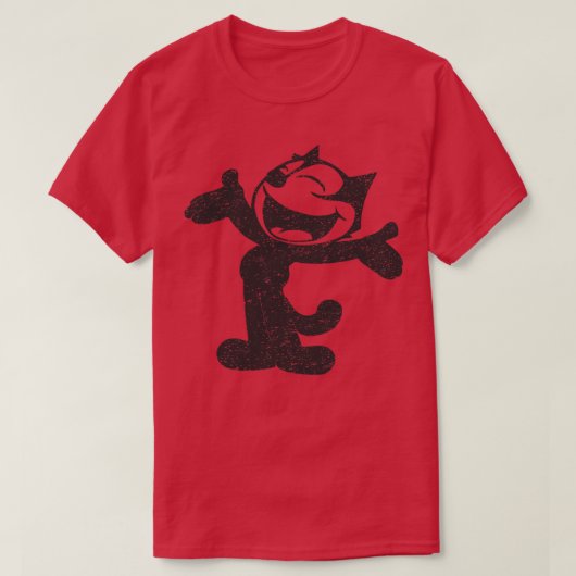 フェリックスザキャット笑顔ヴィンテージレトロ Tシャツ (デザイン正面)