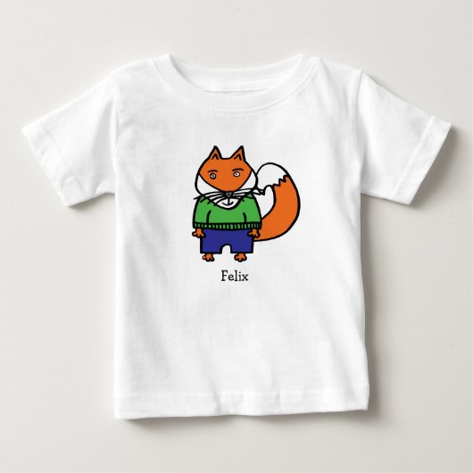 フェリックス・ザ・フォックス 名前入り ベビーTシャツ (正面)