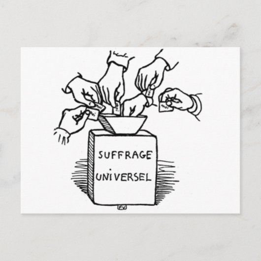 フェリックス・バロットンによる普遍的選挙 ポストカード (正面)