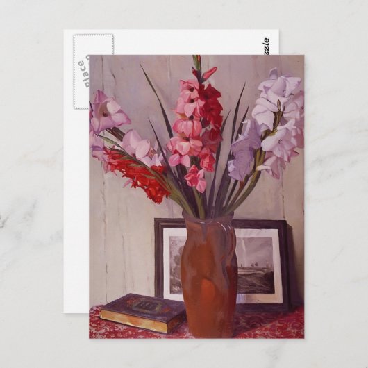 フェリックス・バロットン – グラジオリとの静物詩 ポストカード (正面/裏面)