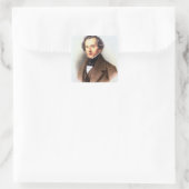 フェリックス・メンデルスゾーンのポートレート(1809年~47年)(リトー) スクエアシール (バッグ)