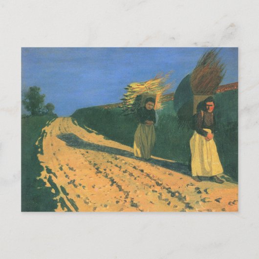 フェリックスVallotton – 木を持つ女性 ポストカード (正面)