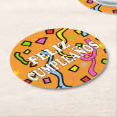 フェリツクンプレアノハッピーバースデースペインのイン ラウンドペーパーコースター (アングル)