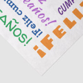 フェリツクンプレスペインのーニオスハッピーバースデーワードクラウド 薄葉紙 (詳細)