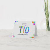 フェリツクンプレニョスティオお洒落レターズ誕生日 カード (正面)